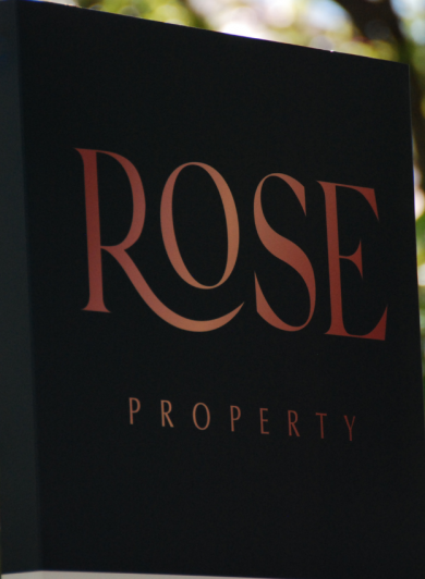 Rose Rentals Signage